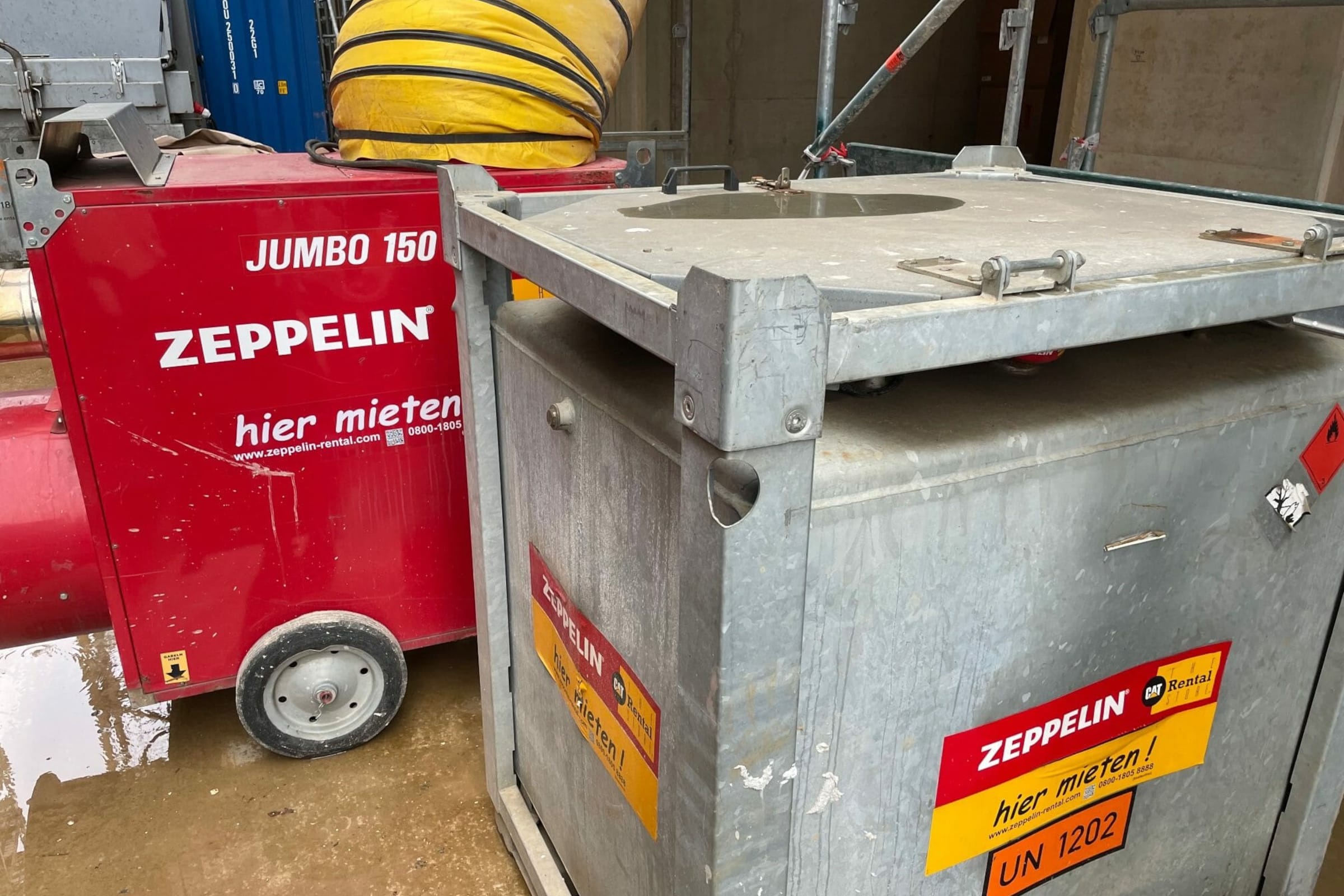 Öltank und Winterbauheizung mieten Winterbauheizung mieten mit Öltank